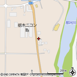 栃木県大田原市黒羽向町1380周辺の地図