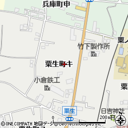 石川県羽咋市粟生町キ周辺の地図