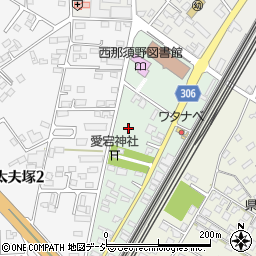 栃木県那須塩原市あたご町周辺の地図