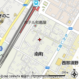 栃木県那須塩原市南町周辺の地図