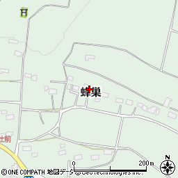 栃木県大田原市蜂巣周辺の地図