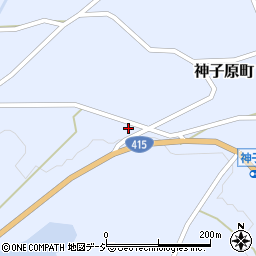 石川県羽咋市神子原町ヘ周辺の地図