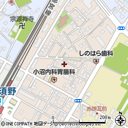 栃木県那須塩原市西朝日町周辺の地図
