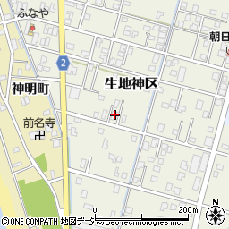 富山県黒部市生地神区244-2周辺の地図