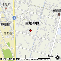 富山県黒部市生地神区245周辺の地図