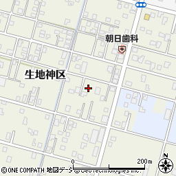 富山県黒部市生地神区周辺の地図
