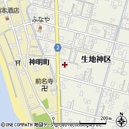 富山県黒部市生地神区239-1周辺の地図
