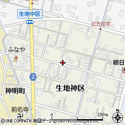 富山県黒部市生地神区318-1周辺の地図
