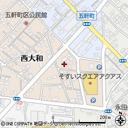 栃木県那須塩原市西大和2周辺の地図