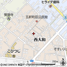 栃木県那須塩原市西大和周辺の地図
