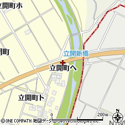 石川県羽咋市立開町（ヘ）周辺の地図