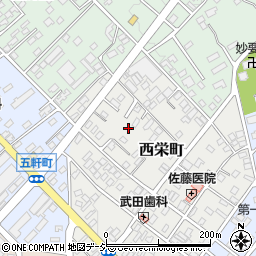 栃木県那須塩原市西栄町周辺の地図