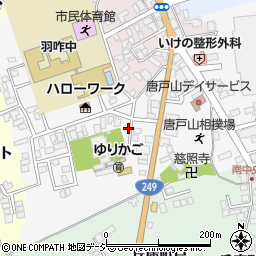 石川県羽咋市南中央町キ周辺の地図