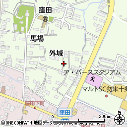 福島県いわき市勿来町窪田外城周辺の地図