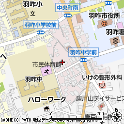 石川県羽咋市中央町キ周辺の地図