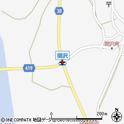 関沢周辺の地図