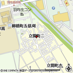 石川県羽咋市立開町ニ周辺の地図