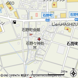 石川県羽咋市石野町ニ周辺の地図