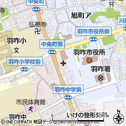 石川県羽咋市中央町ア周辺の地図