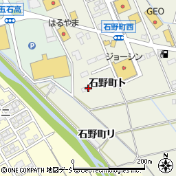 石川県羽咋市石野町ト36周辺の地図