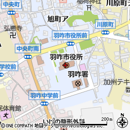 羽咋市役所周辺の地図