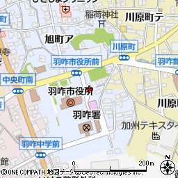 羽咋市役所　選挙管理委員会周辺の地図