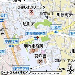 羽咋市役所前周辺の地図