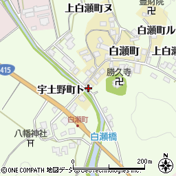 石川県羽咋市白瀬町コ周辺の地図