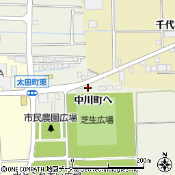 石川県羽咋市中川町へ周辺の地図