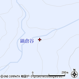 鍋倉谷周辺の地図