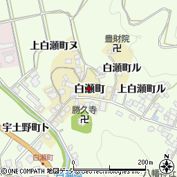 石川県羽咋市白瀬町周辺の地図