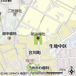 新治神社周辺の地図