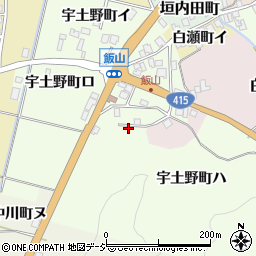 石川県羽咋市宇土野町レ周辺の地図