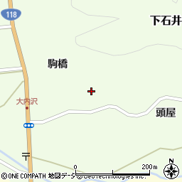 福島県東白川郡矢祭町下石井寄井周辺の地図