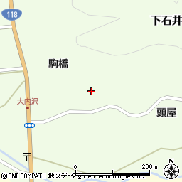 福島県矢祭町（東白川郡）下石井（寄井）周辺の地図
