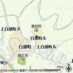 石川県羽咋市白瀬町（ル）周辺の地図