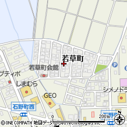 石川県羽咋市若草町周辺の地図