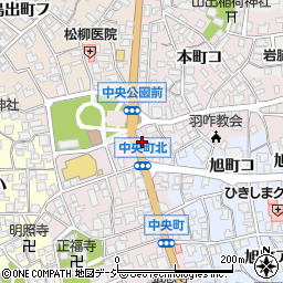 石川県羽咋市中央町コ周辺の地図