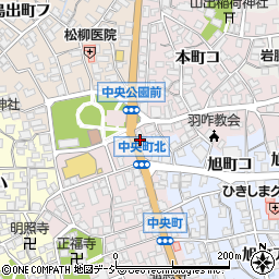 石川県羽咋市中央町（コ）周辺の地図
