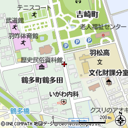 石川県羽咋市鶴多町亀田周辺の地図