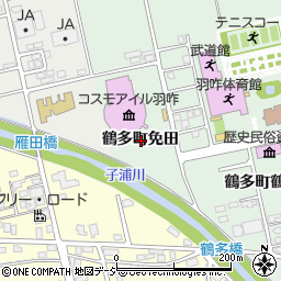 石川県羽咋市鶴多町免田周辺の地図