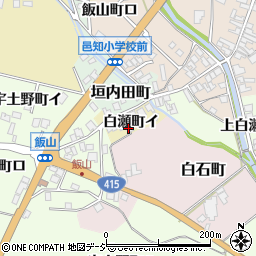 石川県羽咋市白瀬町イ周辺の地図