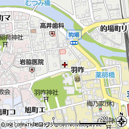 石川県羽咋市川原町的場周辺の地図