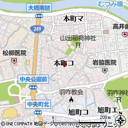 石川県羽咋市本町コ周辺の地図