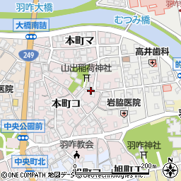 石川県羽咋市本町周辺の地図