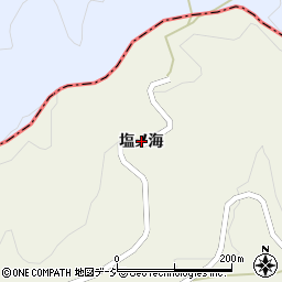 福島県矢祭町（東白川郡）茗荷（塩ノ海）周辺の地図
