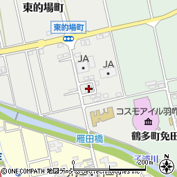 石川県羽咋市東的場町雁田周辺の地図