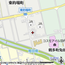 石川県羽咋市東的場町（雁田）周辺の地図