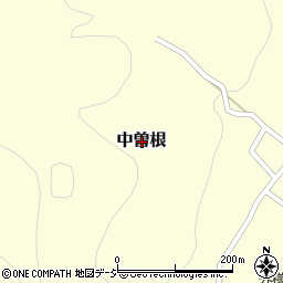 長野県飯山市中曽根周辺の地図