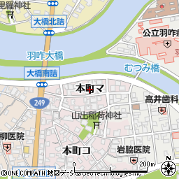 石川県羽咋市本町マ周辺の地図